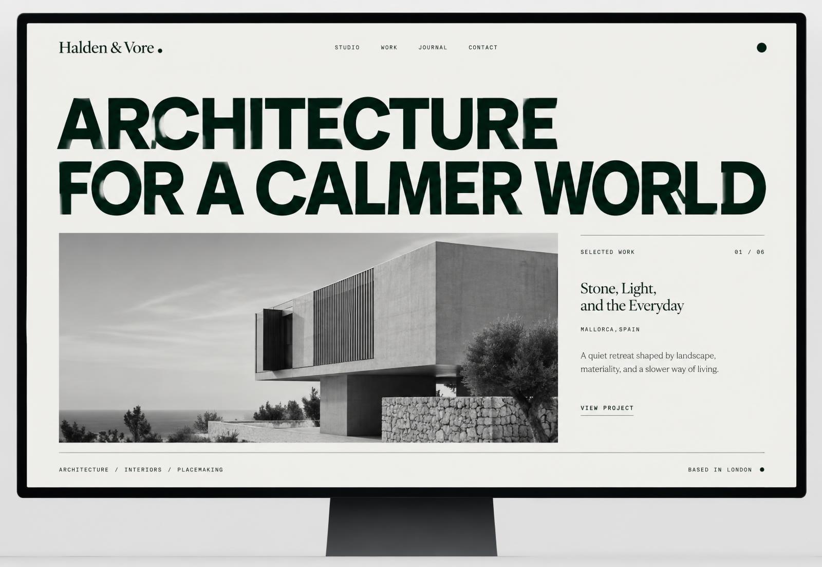Halden & Vore website designed by Revitalized
