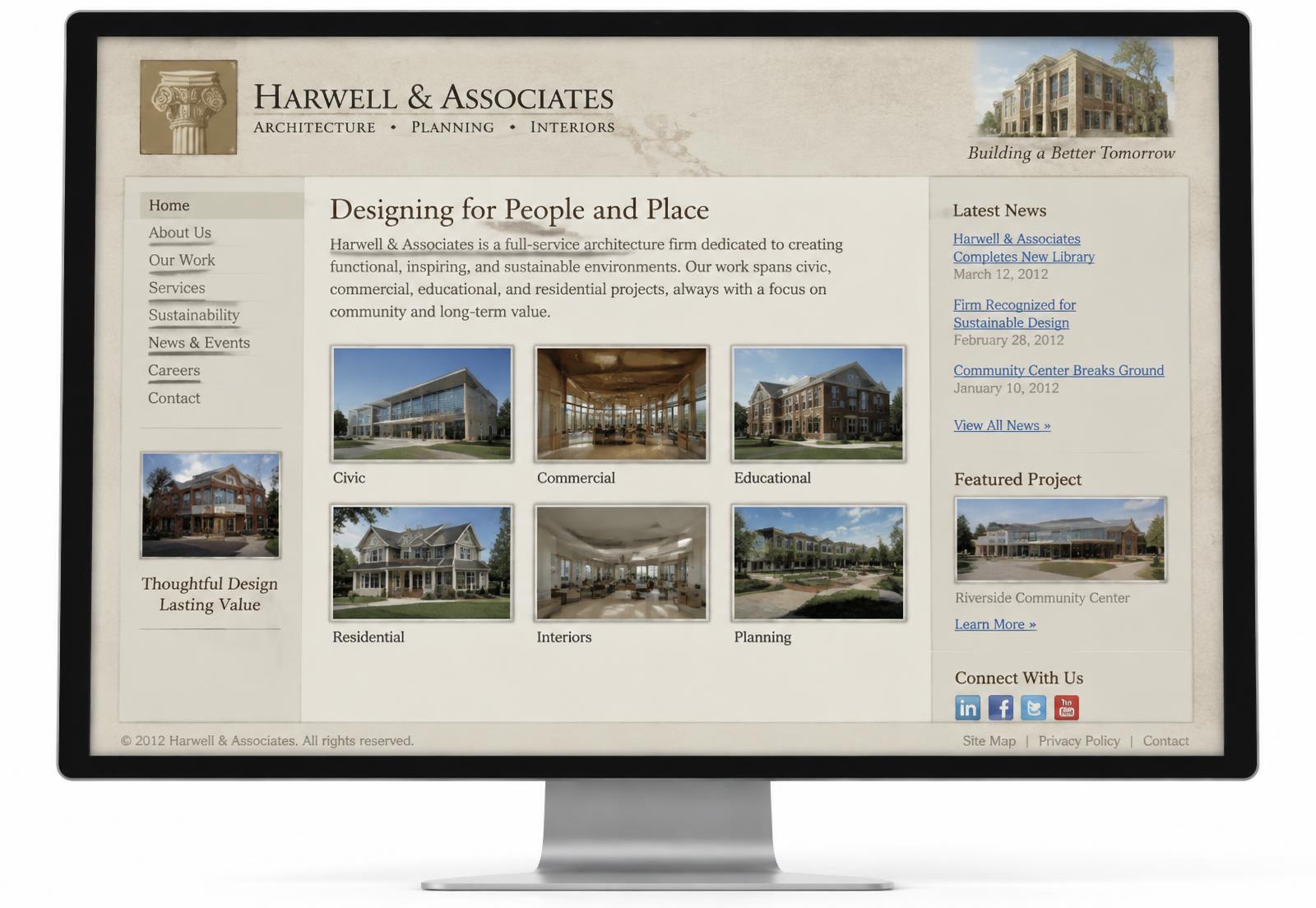 The dated Halden & Vore website before the rebuild