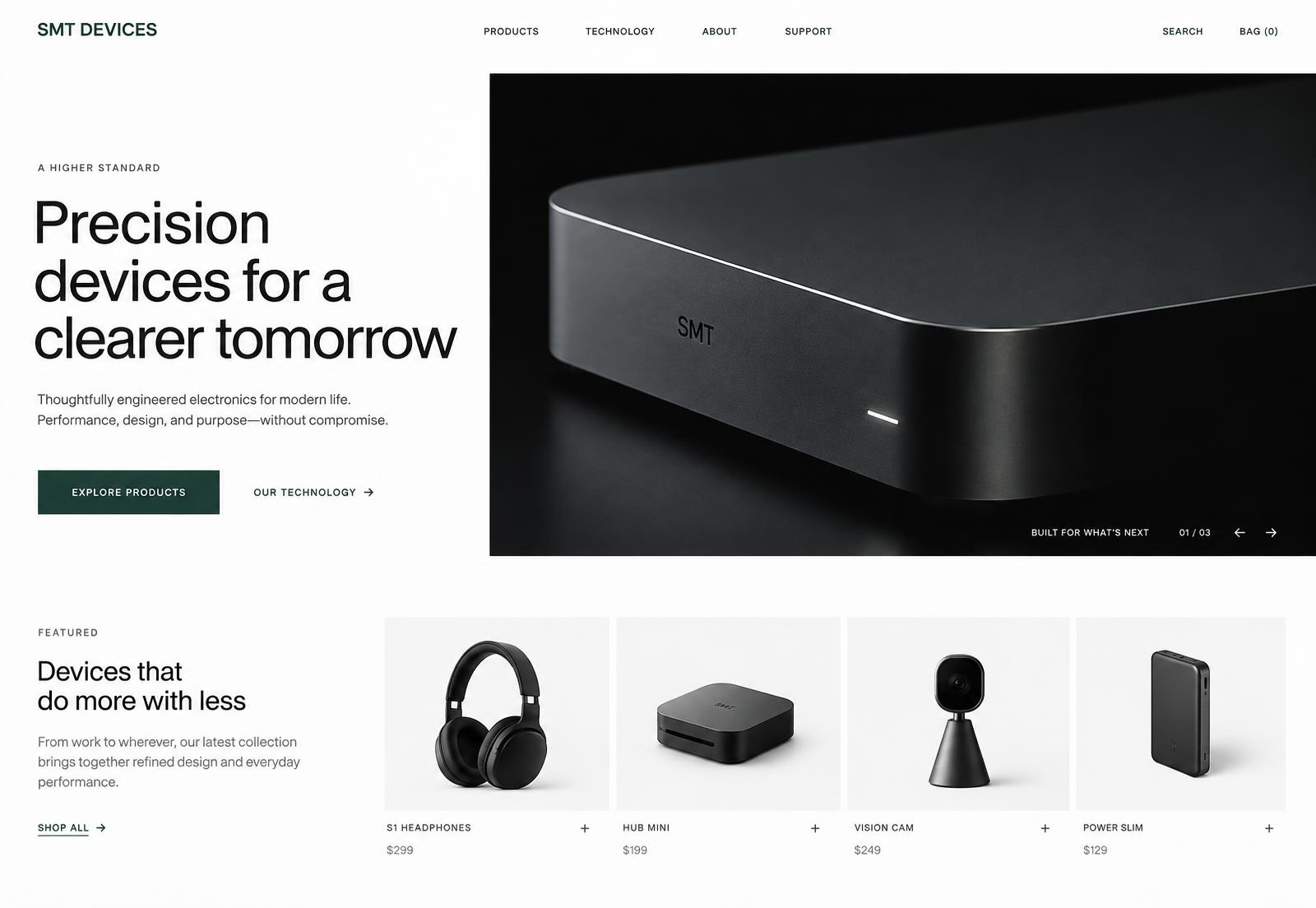 SMT Devices website designed by Revitalized